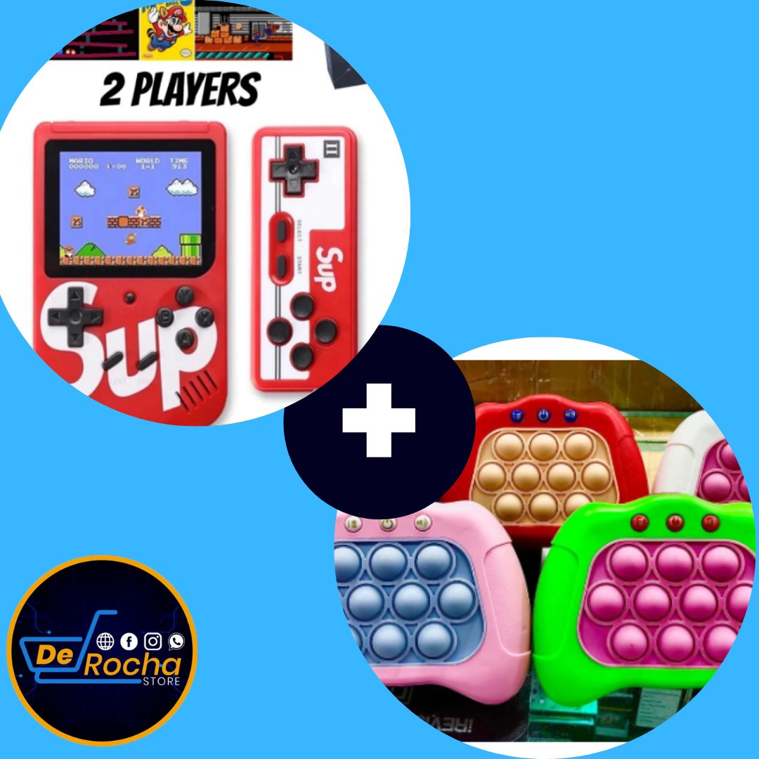 combo consola videojuegos+pop it